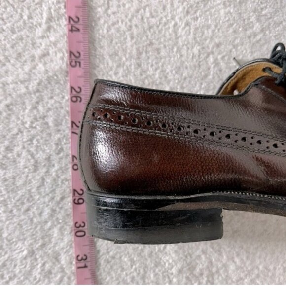 Vintage The Shoe People Brown Leather Wingtip Oxford Brogues Dress Shoes - Picture 15 of 15